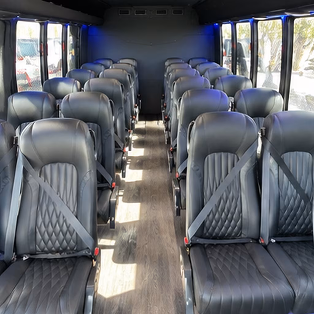 san leandro 25 passenger minibus inside