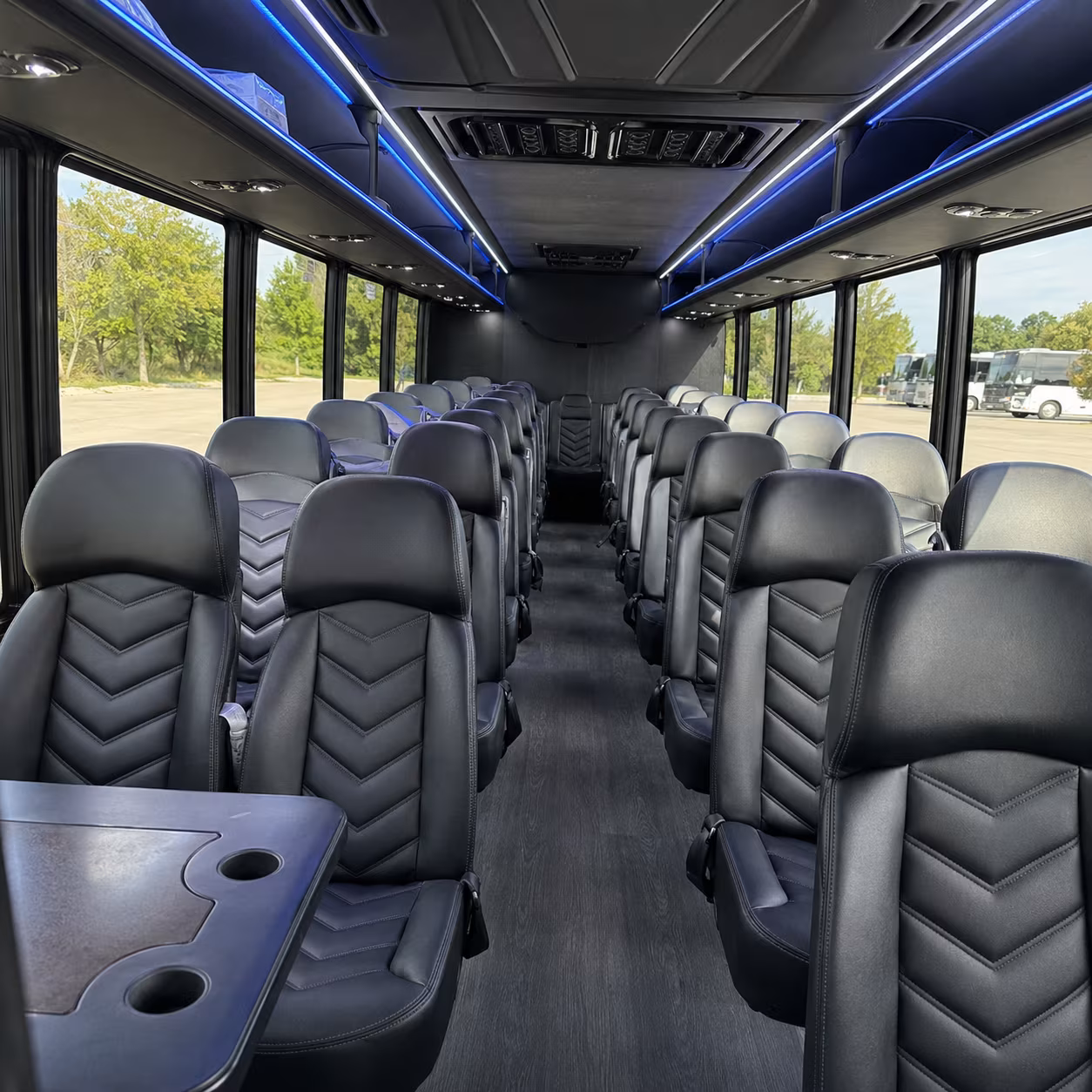 san leandro 28 passenger minibus interior