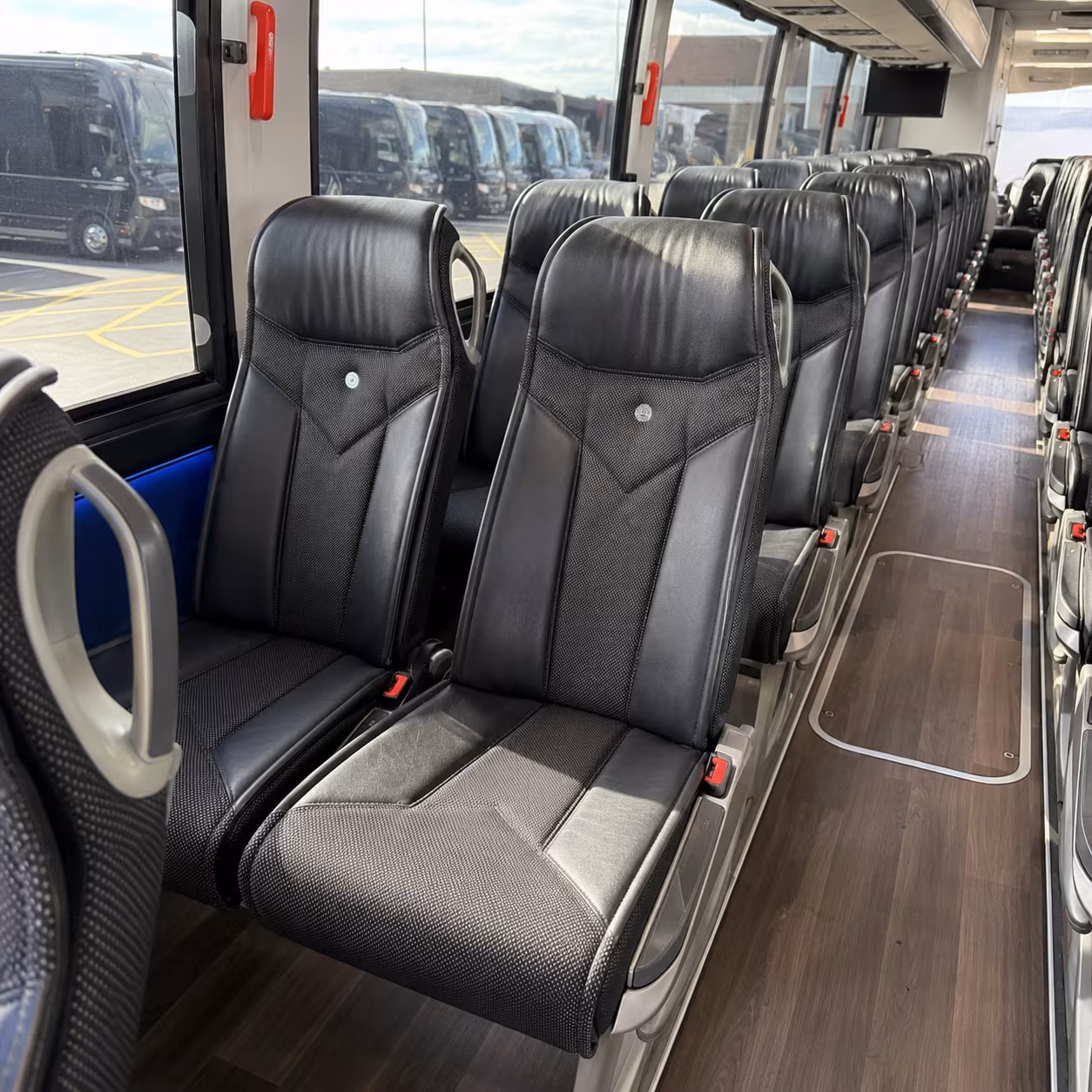 san leandro 40 passenger charter bus interior