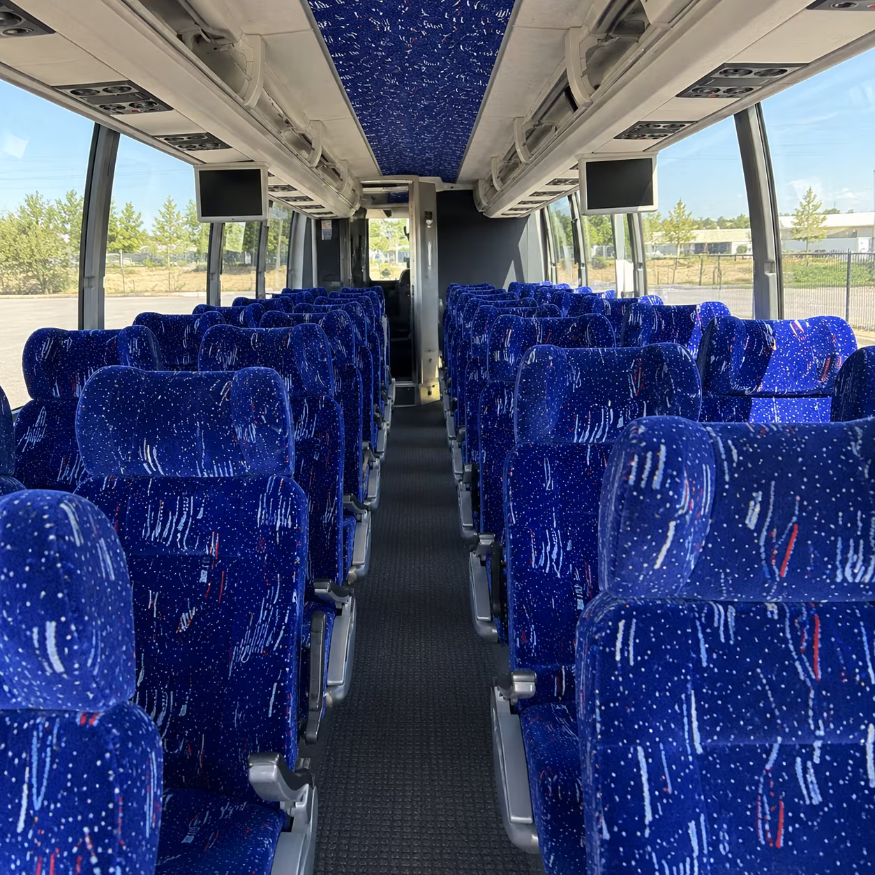 san leandro 54 passenger charter bus interior