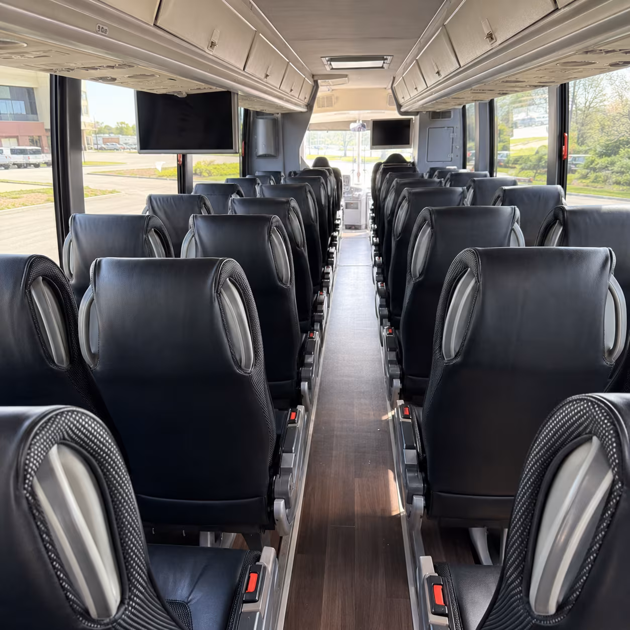 san leandro 56 passenger charter bus inside