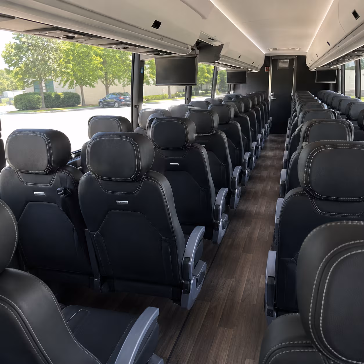 san leandro 56 passenger charter bus interior